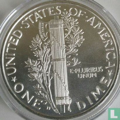 États-Unis 1 dime 1916 (Mercury dime - D) - Image 2