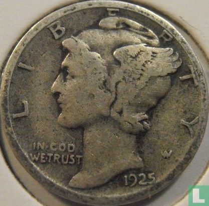 États-Unis 1 dime 1925 (S) - Image 1