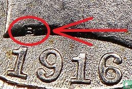 États-Unis 1 dime 1916 (Barber dime - sans lettre) - Image 3