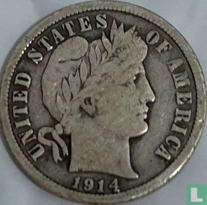 Vereinigte Staaten 1 Dime 1914 (D) - Bild 1