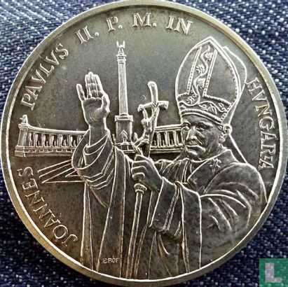 Hongarije 500 forint 1991 "Visit of Pope John Paul II" - Afbeelding 2