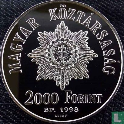 Hongarije 2000 forint 1998 (PROOF) "150th anniversary Revolution of 1848" - Afbeelding 1