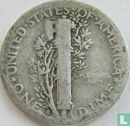 États-Unis 1 dime 1928 (petit S) - Image 2