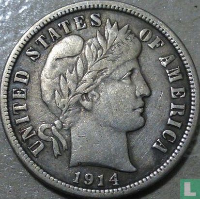 États-Unis 1 dime 1914 (sans lettre) - Image 1