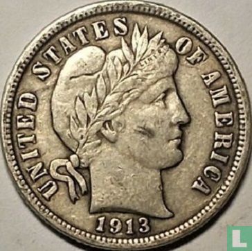 États-Unis 1 dime 1913 (sans lettre) - Image 1