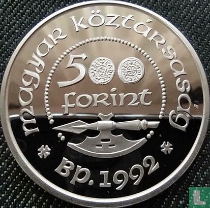 Hongarije 500 forint 1992 (PROOF) "Canonization of King Ladislaus" - Afbeelding 1