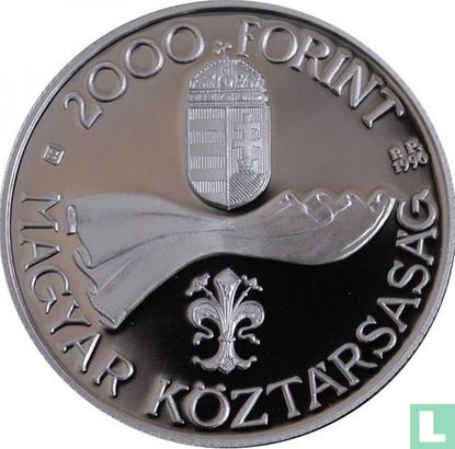 Hongarije 2000 forint 1996 (PROOF) "50th anniversary of Forint" - Afbeelding 1