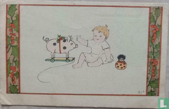 Kind met speelgoedvarken (Molen Lucifers) - Image 1