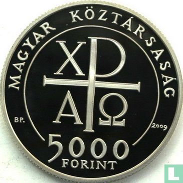Hongarije 5000 forint 2009 (PROOF) "500th anniversary Birth of János Kálvin" - Afbeelding 1