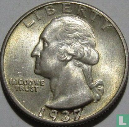 États-Unis ¼ dollar 1937 (D) - Image 1