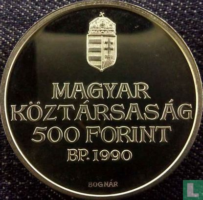 Ungarn 500 Forint 1990 (PP) "200th anniversary Birth of Ferenc Kölcsey" - Bild 1