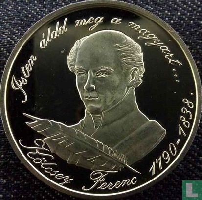 Hongarije 500 forint 1990 (PROOF) "200th anniversary Birth of Ferenc Kölcsey" - Afbeelding 2