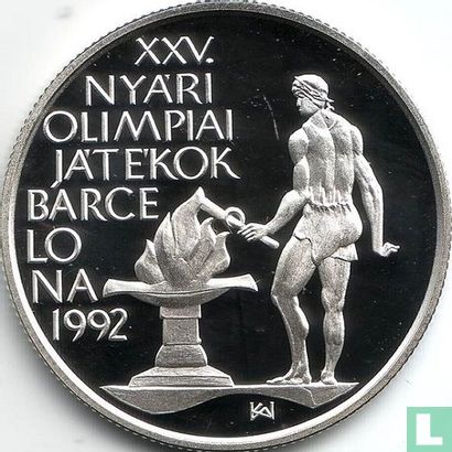 Hungary 500 forint 1989 (PROOF) "1992 Summer Olympics in Barcelona" - Image 2