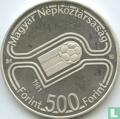 Hungary 500 forint 1981 (PROOF) "1982 Football World Cup in Spain - Football players" - Image 1