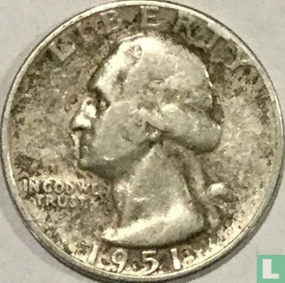 États-Unis ¼ dollar 1951 (S) - Image 1