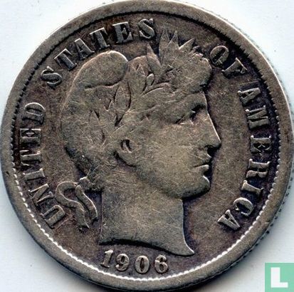 United States 1 dime 1906 (D) - Image 1