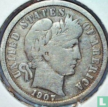 United States 1 dime 1907 (D) - Image 1