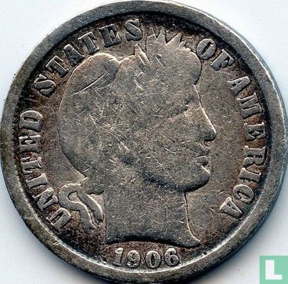 United States 1 dime 1906 (O) - Image 1