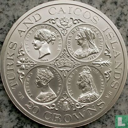 Turks- en Caicoseilanden 20 crowns 1976 "Queen Victoria" - Afbeelding 2