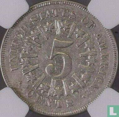 États-Unis 5 cents 1866 (1866/1866) - Image 2