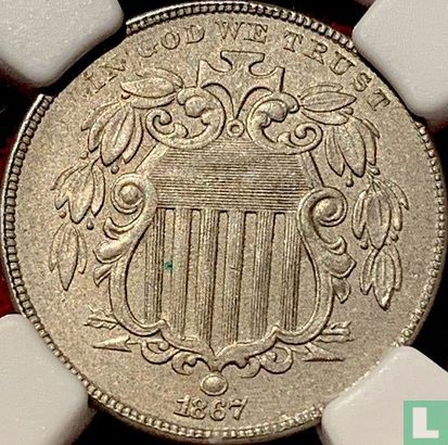 United States 5 cents 1867 (type 1) - Image 1