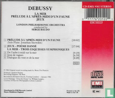 Debussy - Prélude à l'apres midi d'un faune / Jeux /  La mer  - Afbeelding 2