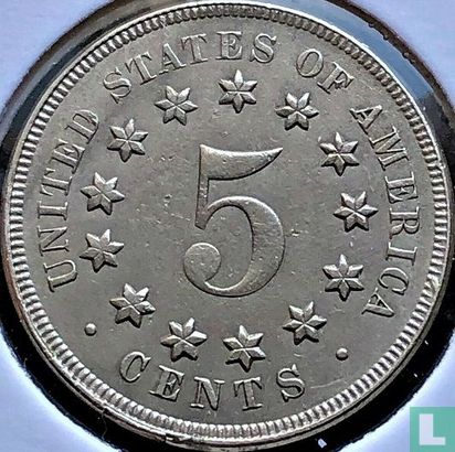 United States 5 cents 1867 (type 2) - Image 2