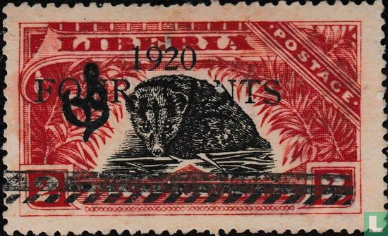 African Palm Civet with double overprint