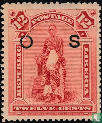 Standing woman with overprint