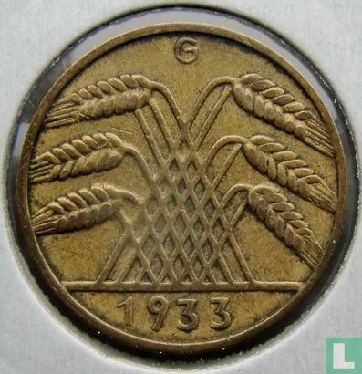 Duitse Rijk 10 reichspfennig 1933 (G) - Afbeelding 1