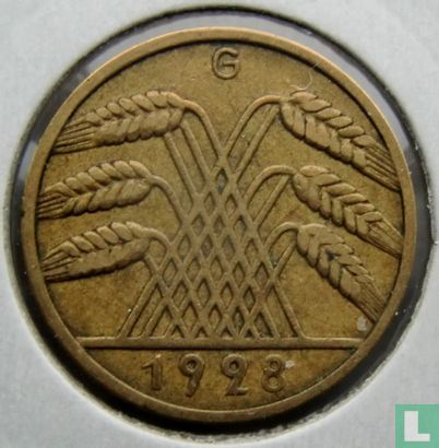 Empire allemand 10 reichspfennig 1928 (G) - Image 1