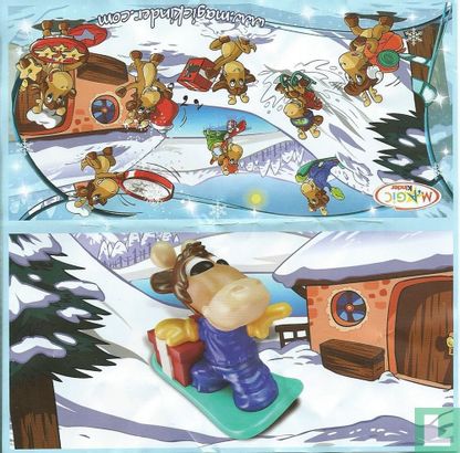 Reindeer on snowboard - Image 2