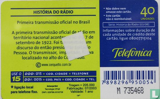 historia do radio / primeira transmissao official no brasil - Bild 2
