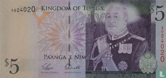 Tonga 5 Pa'anga - Image 1