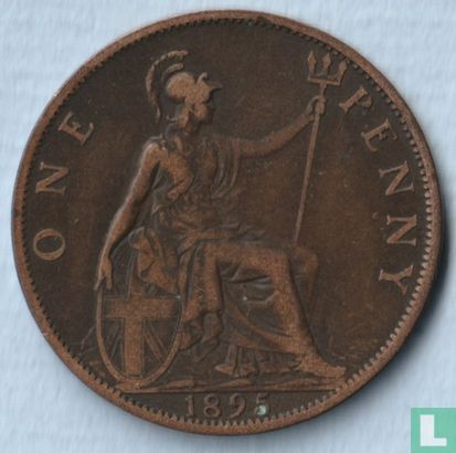 Royaume-Uni 1 penny 1895 ("P" 1 mm de Trident) - Image 1