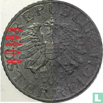 Oostenrijk 5 groschen 1968 (zonder lijnen tussen de veren) - Afbeelding 3