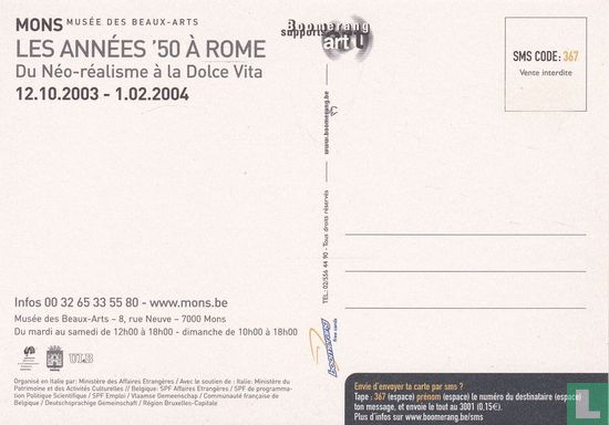 2607 - Musée des Beaux-Arts de Mons "Les Années '50 Á Rome" - Image 2