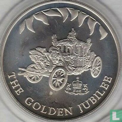 Falkland Islands 50 pence 2002 (colourless) "50th anniversary Accession of Queen Elizabeth II - Coronation coach" - Image 2