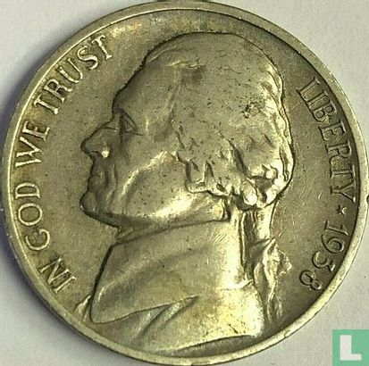 Verenigde Staten 5 cents 1938 (Jefferson type - S) - Afbeelding 1