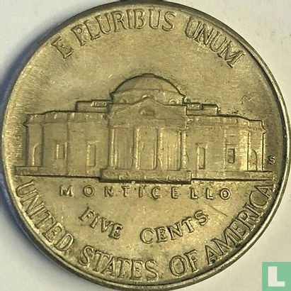 États-Unis 5 cents 1939 (S - revers de 1940) - Image 2