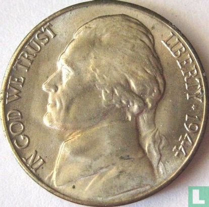 États-Unis 5 cents 1944 (S) - Image 1