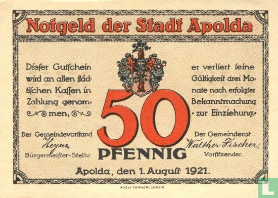 Apolda 50 Pfennig (C) - Image 1