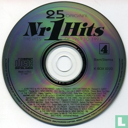 25 Original Nr 1 Hits 4 (The Hits of 1969 to 1991) - Afbeelding 3
