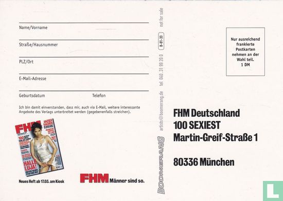 B01033 - FHM Magazine April 2001 - Bild 2