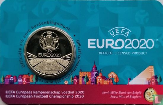 Belgium 2½ euro 2021 (coincard - NLD) "2020 European football championship" - Image 1