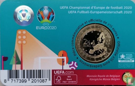 Belgium 2½ euro 2021 (coincard - NLD) "2020 European football championship" - Image 2