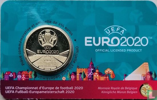 België 2½ euro 2021 (coincard - FRA) "2020 European football championship" - Afbeelding 1