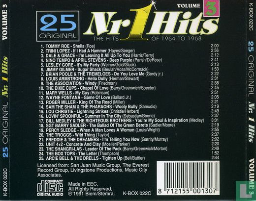 25 Original Nr 1 Hits Volume 3 (The Hits Of 1964 To 1968) - Bild 2