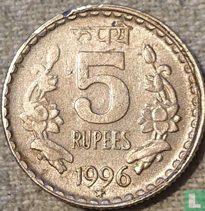 India 5 rupees 1996 (Hyderabad - security edge) - Afbeelding 1