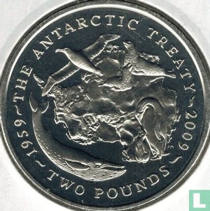 Territoire antarctique britannique 2 pounds 2009 "50th anniversary Signature of the Antarctic Treaty" - Image 1
